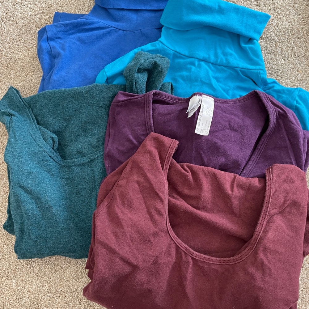 Lots of 6 American apparel dress- made in USA included one H&M bonus dress